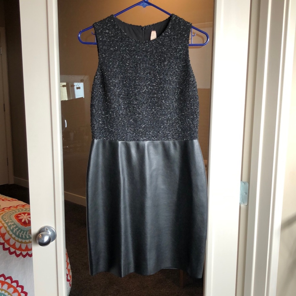 Bailey 44 Tweed/Faux Leather mini Dress